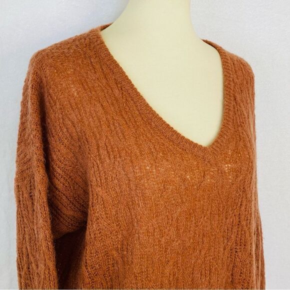 MADEWELL ALNA V-NECK ALPACA BLEND SWEATER - Picture 4 of 12